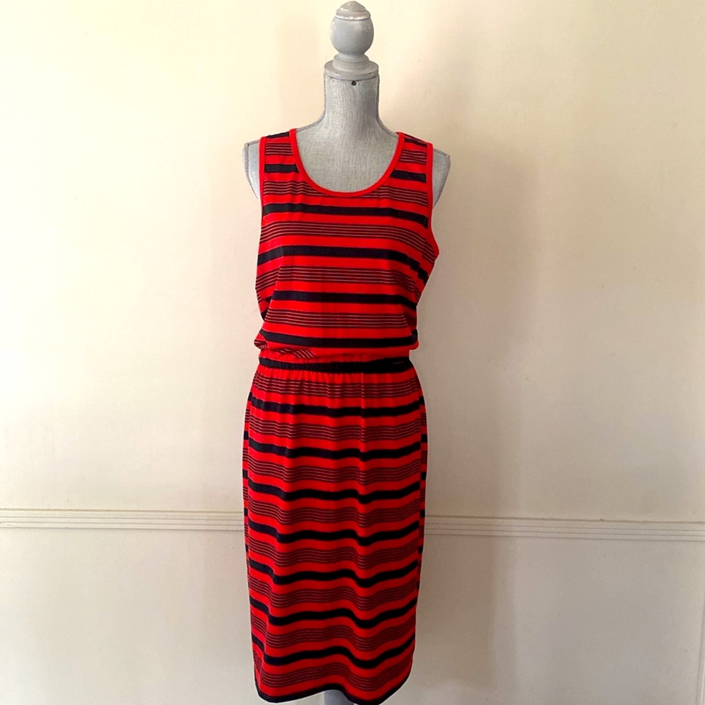 LuLaRoe ❤️“SUMMER”🖤 STRIPED SLEEVELESS DRESS SIZE EXTRA LARGE 🌟NWT🌟